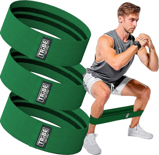 Premium Fabric Booty Bands (Stoffloop-Bänder für Beine & Glutes, Set) Grün