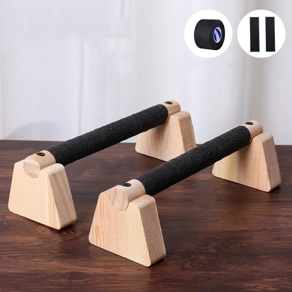 Holz Push-Up Bars aus Buchenholz – Ergonomische Liegestützgriffe, rutschfest & belastbar bis 300 kg