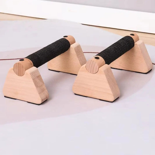 Holz Push-Up Bars aus Buchenholz – Ergonomische Liegestützgriffe, rutschfest & belastbar bis 300 kg